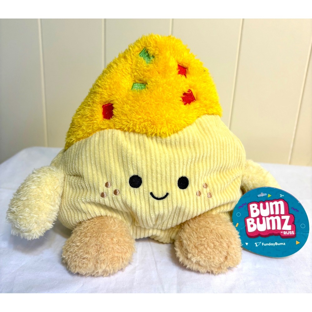 BumBumz by Russ Tory the Torilla Chip 7.5 Inch Plush FundayBumz Ylw Corduroy NWT